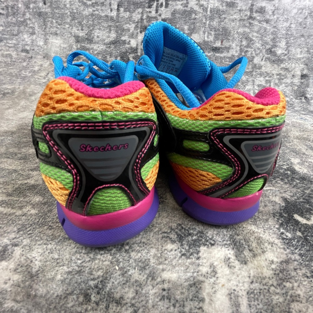 Skechers Women 7 Rainbow Running Shoes Running Wild Colorful Mesh New No Box - Picture 2 of 10